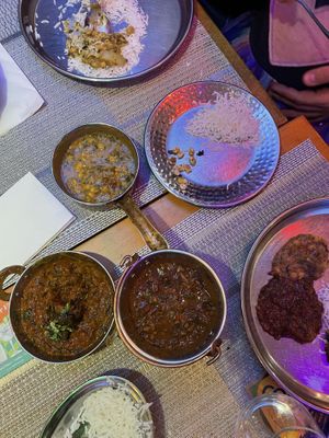 Really fresh daals and smoky aubergine  at Rangrez in West London