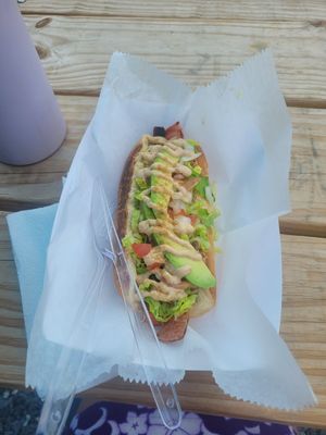 Santa Fe dog at Carrot Dog in Atlanta