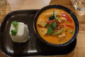 Panang curry with tofu at NUSARA Thai Fire Kitchen in Poole