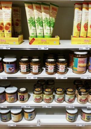 Assorted spreads  at Brandtzaeg Helsekost in Haugesund