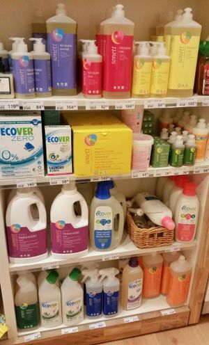 Assorted cleaning products  at Brandtzaeg Helsekost in Haugesund