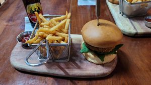 Vegan Burger at Las Delicias in Uvita