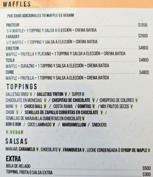 Menu as of December 2022. Page 7 of 8 at Battus Kaffee in La Serena