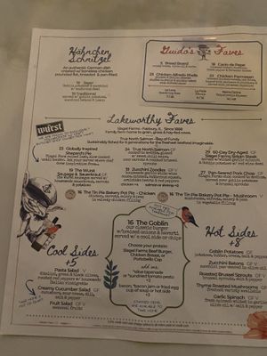 Menu  at Goblin & The Grocer in Beverly Shores