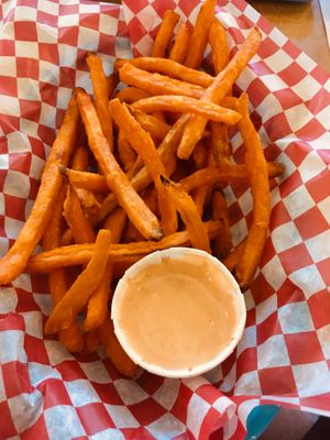Yam Fries and house made chipotle at The Fort in Duncan