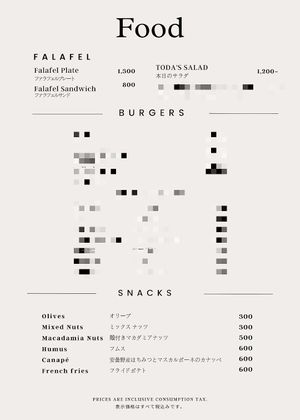 Food menu #Veganuary at The Clubhouse in Hakuba