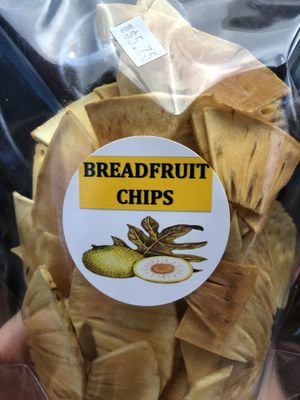 Couldn’t find fresh breadfruit but I was sure glad to find these chips!  at Garapan Public Market in Saipan