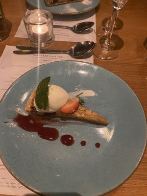 Vegan frangipani!  at Ego Mediterranean in Lichfield