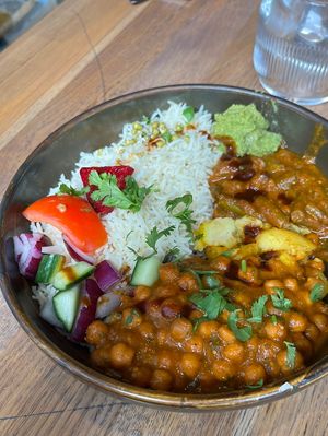 Vegan lunch bowl   at Bindaas in Munich