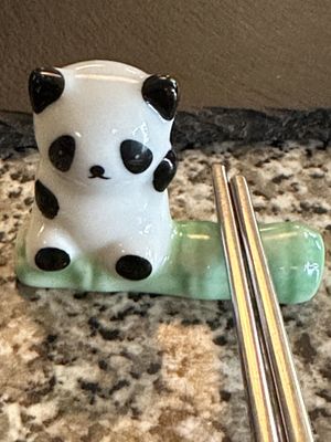 Cute chopstick holder.  at Ramen Bambu in Lisbon