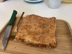 Empanada de soja! Muy buena!:)  at The Hippie Baker in Vigo