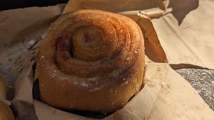 Cinnamon bun at The Hippie Baker in Vigo