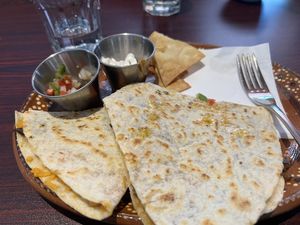 Sweet potato quesadilla   at Soluna Cafe in Jackson