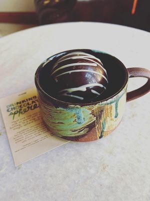 Lagusta’s Luscious hot cocoa bomb   at Lagusta's Luscious in New Paltz