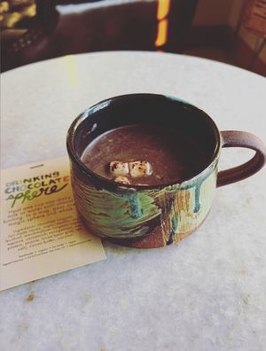 Hot cocoa bomb - OMG this was so lush!! 🙌🏼  at Lagusta's Luscious in New Paltz