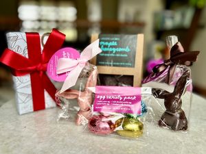 Lagusta’s Luscious haul 😋💕 - chocolate Easter eggs, chocolate bunnies, maple honeycomb and assorted chocolate barks   at Lagusta's Luscious in New Paltz