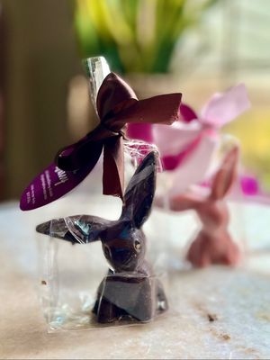 Tahini chocolate bunny!   at Lagusta's Luscious in New Paltz