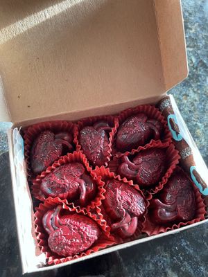 Cherry filled chocolates   at Lagusta's Luscious in New Paltz