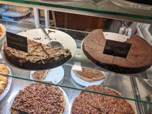 Vegan chocolate cake and kladdkaka. at Årummet in Uppsala