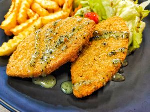 The fish at Makan Vegan - 斋这里 in Central Singapore