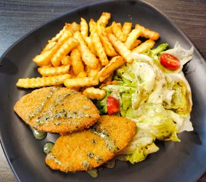 Fish and chips at Makan Vegan - 斋这里 in Central Singapore