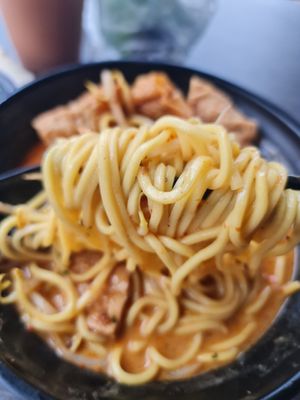 Yellow noodle ~ 28/6/22 at Makan Vegan - 斋这里 in Central Singapore
