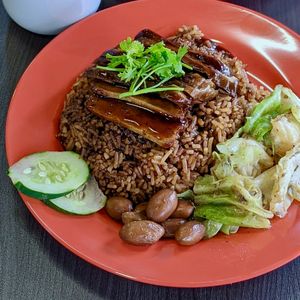 Vegan Duck Rice at Makan Vegan - 斋这里 in Central Singapore