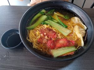 Dumpling noodle soup at Makan Vegan - 斋这里 in Central Singapore