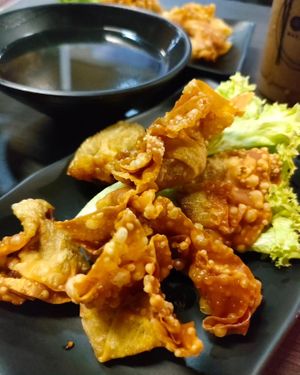 Fried Wanton at Makan Vegan - 斋这里 in Central Singapore