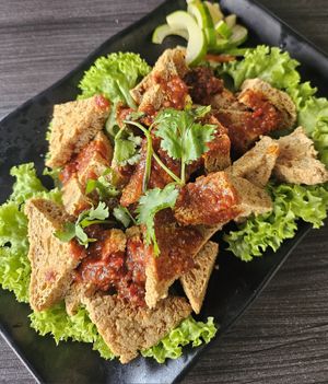 Stinky Tofu $10 😑 ~ 23/5/24 at Makan Vegan - 斋这里 in Central Singapore