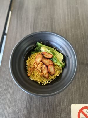 Dry wonton noodles  at Makan Vegan - 斋这里 in Central Singapore