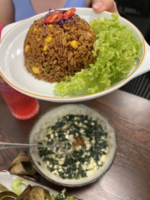 Signature fried rice & Prosperous Money Cai  at Makan Vegan - 斋这里 in Central Singapore