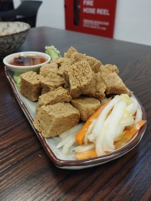 Stinky Tofu at Makan Vegan - 斋这里 in Central Singapore