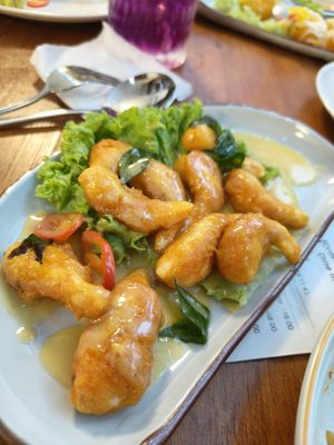 Butter prawn at Makan Vegan - 斋这里 in Central Singapore