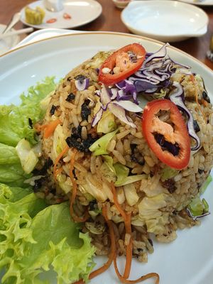 Fried salted fish rice at Makan Vegan - 斋这里 in Central Singapore