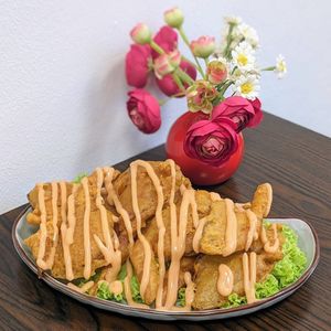 Vegan Mayonnaise Oyster Mushroom  at Makan Vegan - 斋这里 in Central Singapore