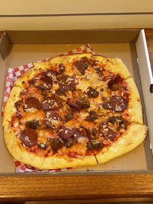 Vegan meat lovers   at The Attic Bar & Stage in Calgary