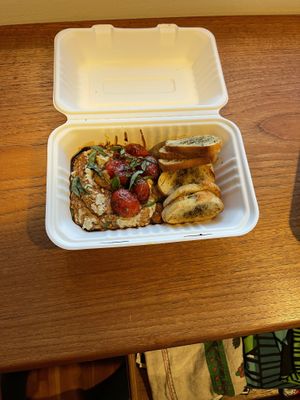 Vegan Cashew ricotta with bread  at The Attic Bar & Stage in Calgary