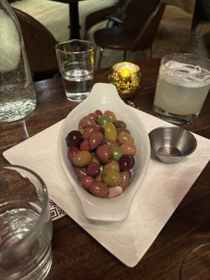 Mixed olives  at The Attic Bar & Stage in Calgary