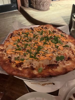Korean chicken pizzaa  at The Attic Bar & Stage in Calgary