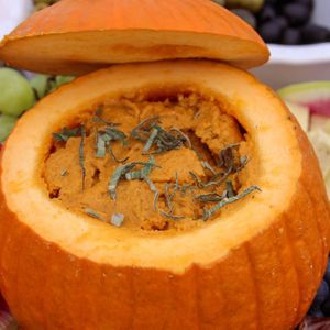 Vegan pumpkin hummus wrap at The Café in Little Falls