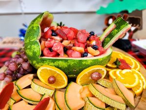Fresh fruit baby stroller salad at The Café in Little Falls