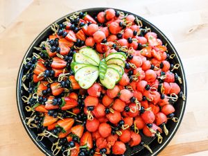 Fresh fruit skewers at The Café in Little Falls