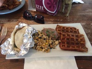 All-you-can-eat breakfast plate at Vegeria - Viva Book Complex in San Antonio