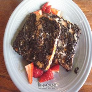 Vegan Oreo-crusted French Toast at Vegeria - Viva Book Complex in San Antonio