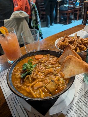 Lentil stew (vegan as it comes) at Fat Alberts in Canillo