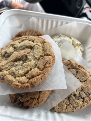 the cookies! they were big too!  at The Station Bistro in Conway