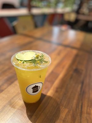 PassionFruit Manzanilla Refresher  at CafeCafeMobilecoffee in Los Angeles