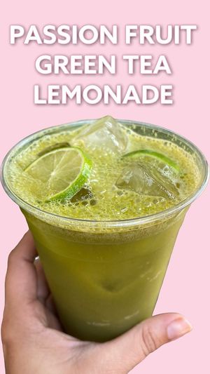 Vegan Passionfruit Green Tea Lemonade  at CafeCafeMobilecoffee in Los Angeles