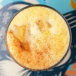 Turmeric Cinnamon Latte with option of Honey or Agave Sweetner at CafeCafeMobilecoffee in Los Angeles